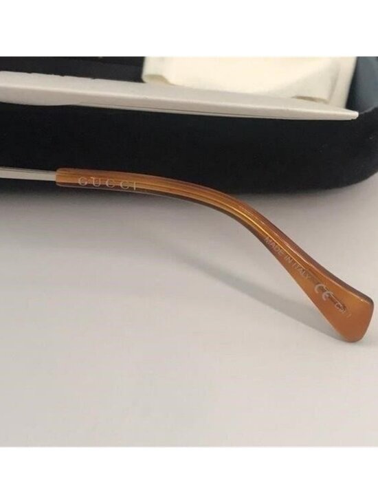 New Authentic Gucci GG1006S 004 Silver Cat-Eye Sunglasses Light Blue Lenses main image 10
